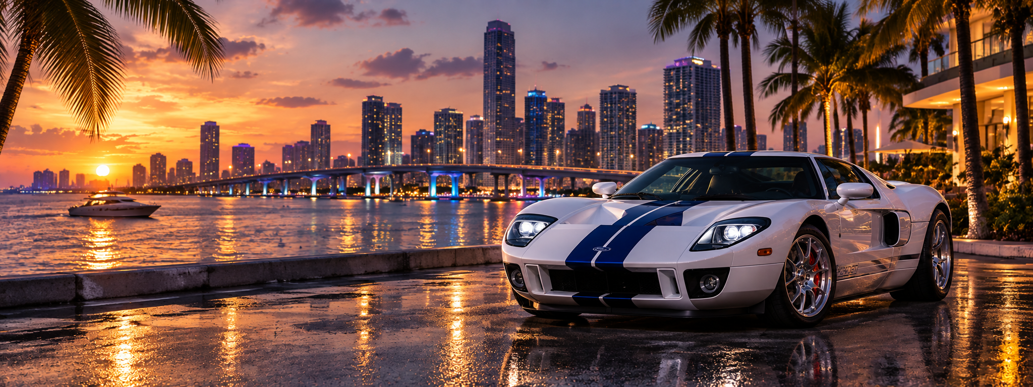 Ford GT at dusk