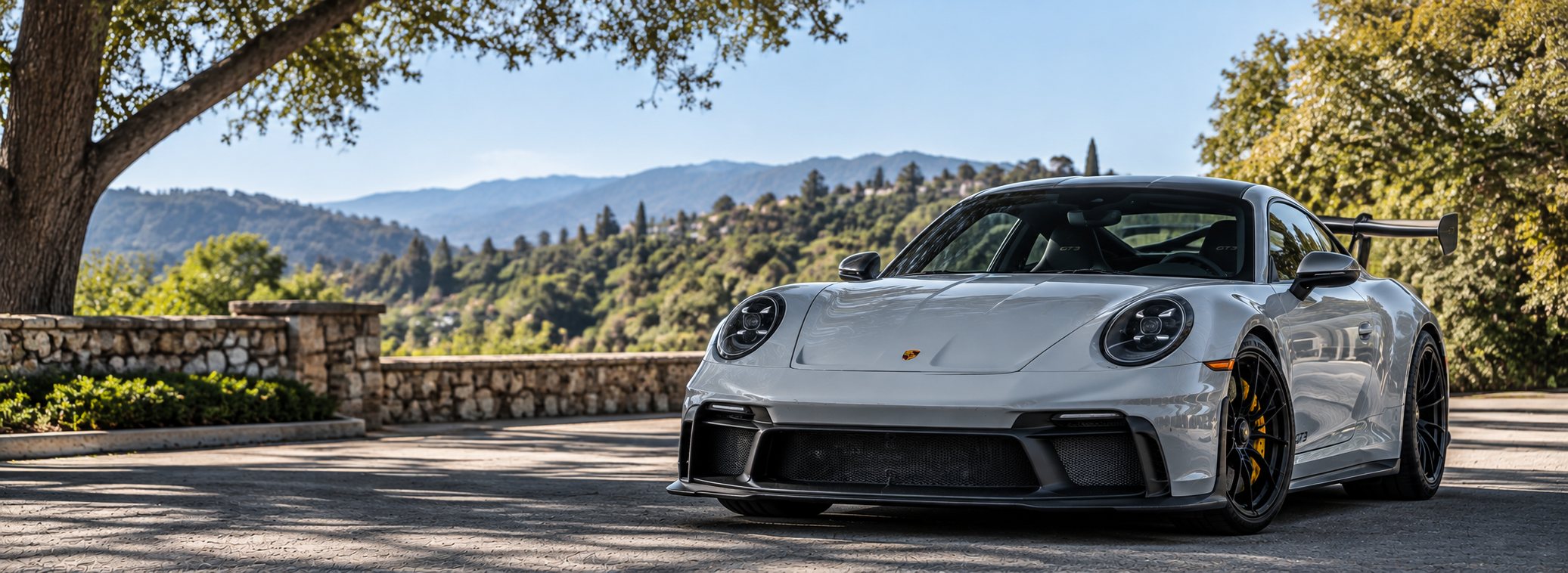 Porsche at dusk