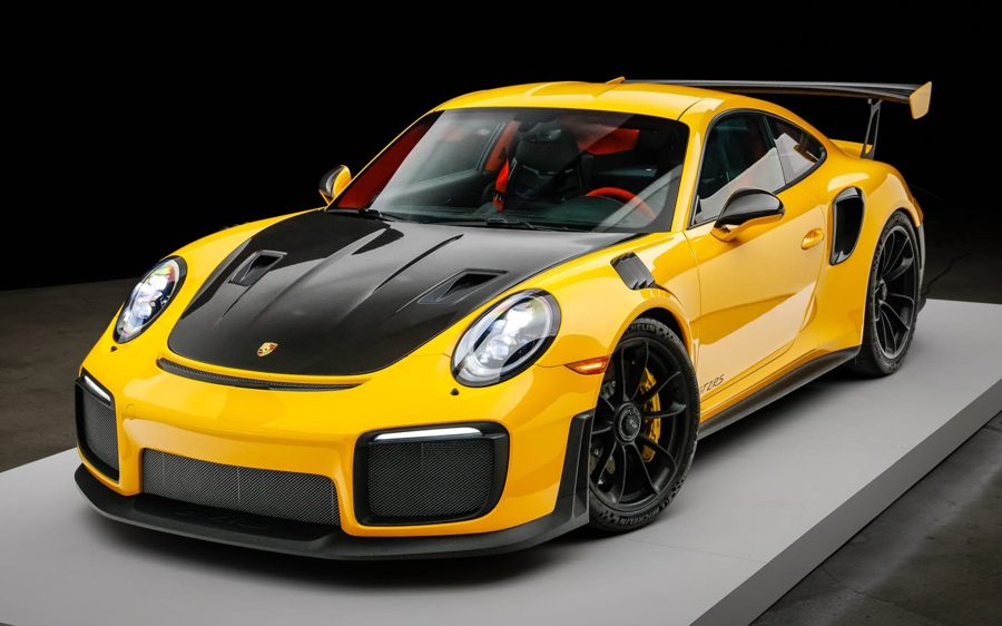 237-Mile Signal Yellow 2018 Porsche 911 GT2 RS at Bring a Trailer