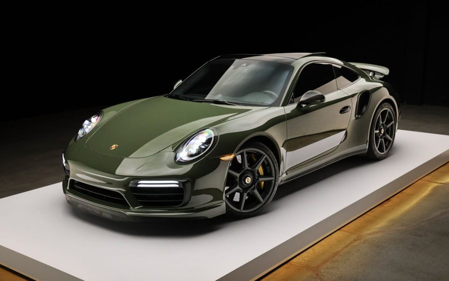 Black Olive 2019 Porsche 911 Turbo S Coupe at Bring a Trailer